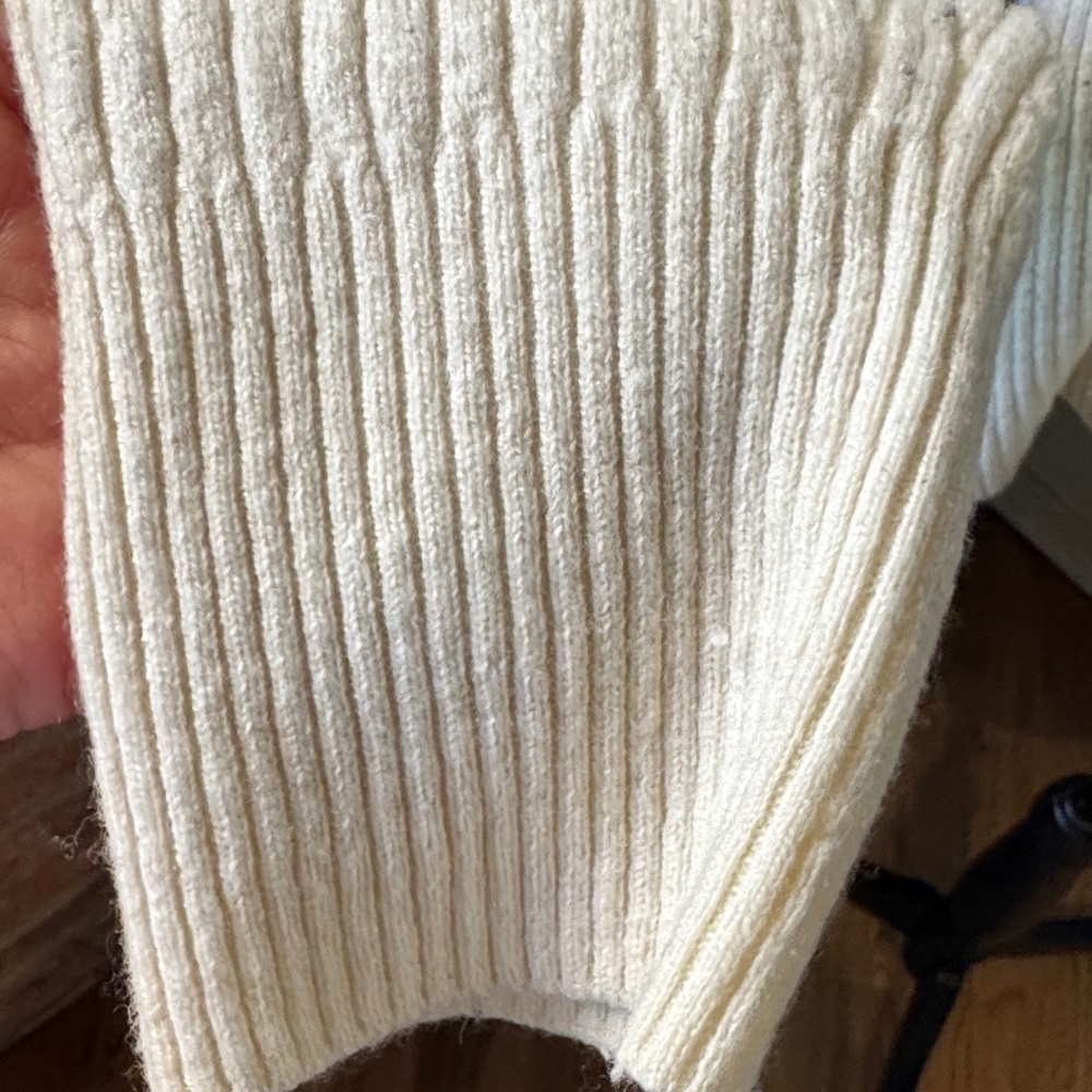 Summersalt The Luxe Cream Cowl Neck Wool & Cashmere Blend Sweater - Picture 4 of 6